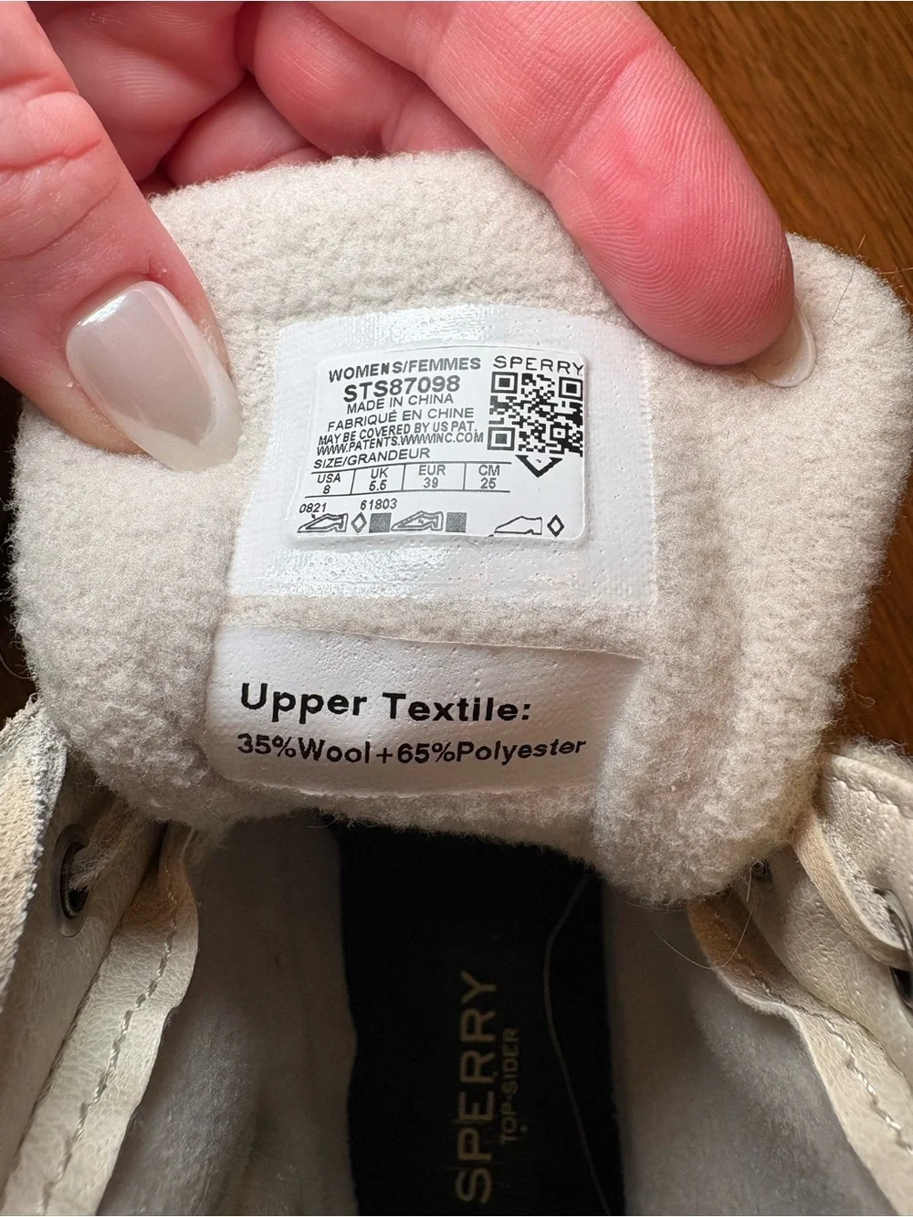 Sperry‎ Saltwater Wool Duck Boots Gray Ivory Women’s Size 8